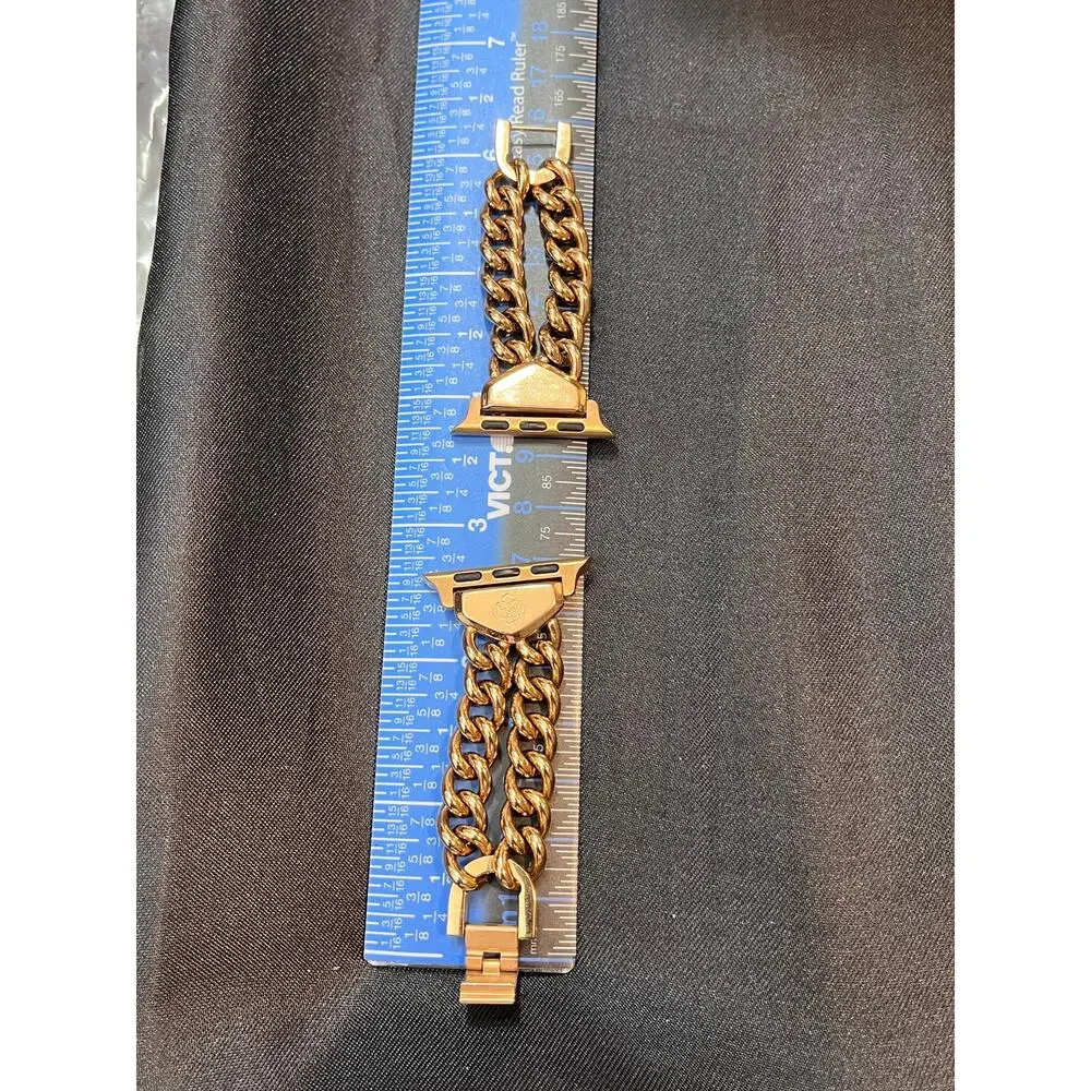 Kendra Scott Whitley Double Chain Apple Watch Band Rose Gold XS
